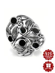 1pc 925 Sterling Silver Ring, Tree Of Life Jewelry, Size 6-10, Suitable For Women's Daily Wear, Comes With Gift Box - Silver - View 1
