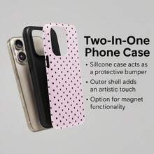 個性化時尚薄膜 2 合 1 TPU 防震保護殼 Apple 手機殼，適用於 Apple 機型，適合作為情侶、女性、女兒、男朋友、女朋友和青少年女孩的生日與聖誕禮物 - 彩色 - 查看 5