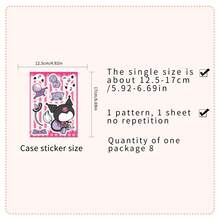 Bộ 8 miếng dán Sanrio Kuromi thay đổi khuôn mặt, sticker hoạt hình dễ thương sáng tạo ghép mặt vui nhộn - Nhiều màu - Xem 6