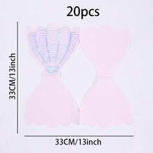 20/40/60pcs Pink Shell-Shaped Napkins With Iridescent Foil, 2-Ply Light Pink Cute Mermaid Tail Ocean Theme Disposable Shell Napkins, Ocean Wave Pattern Paper Napkins Hand Towels, Suitable For Baby Shower, Pool Party Decoration, 13x13 Inches - View 7