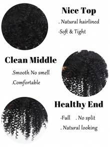Short Hair Afro Kinky Curly 6Inch Wigs Hair Topper For Synthetic Hair Brown Mixed Wig For Women Party And Daily Screw Roll Replacement Block, Halloween - Multicolor - View 4