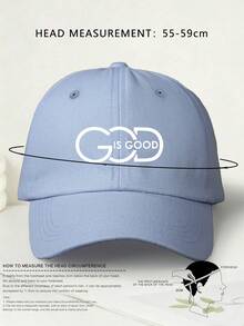 1 buah Topi Baseball Lembut Bergambar Tuhan Itu Baik, Warna Polos, Minimalis, Modis, Lembut, Bernapas, Nyaman, Cocok untuk Musim Semi dan Musim Panas, Pakaian Kerja Sehari-hari, Sekolah, Topi Kristen, Ukuran Dapat Disesuaikan - Tuhan itu baik - View 6