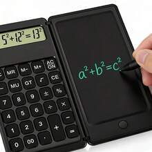 Scientific Calculator - 12 Digit Large Screen, With Notebook Mathematical Calculator, Middle High School Supplies And College Essentials 2-In-1 Folding Calculator Reusable Electronic Notebook With Stylus Pen Lightweight Pocket Size Design Perfect For Business And Personal Use Work Calculator - A - View 8