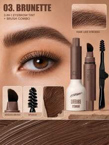 Pudaier 2-In-1 Dual-Ended Eyebrow Brush & Eyebrow Pomade, Easy To Shape, Creates Precise Natural Fluffy Hair-Like Eyebrows, Waterproof Smudge-Proof Long-Lasting, Suitable For Beginners, Women's Makeup Gift - 03 - View 8