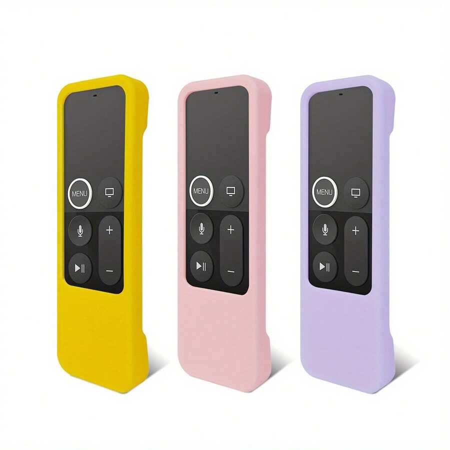 3pcs Silicone Protective Cover, Compatible With Apple TV (1st Generation) 4K/HD Remote Control - View 1