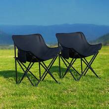 BRS Portable Folding Chair Comfortable Armchair Travel Chair Stool Foldable Camping Chair Folding Beach Chair With Storage Carrying Bag Folding Stool Suitable For Outdoor Camping, Picnic, BBQ, Beach, Yard Garden And Fishing - Multicolor - View 8