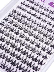 ELAE Lash Clusters Manga DIY Lash Extension Anime Eyelash Clusters 10-14mm Spiky Individual Eye Lashes Wispy False Eyelashes D Curl Cosplay Doll Cluster Eyelash Extensions Super Thin Band - 黑色 - 查看 8