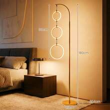 3-Circle Dimmable LED Floor Lamp With Foot Pedal Switch And 3 Color Temperatures - View 6