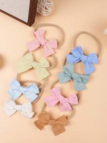 8pcs Girls Hair Accessories Set, Bow Hairbands, Sweet And Cute Hair Accessories, Suitable For Daily Use, Card Is For Photo Props, No Props Included In Shipment - Multicolor - View 2
