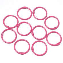 10pcs/Pack Colorful Iron Painted Round Keychain 30mm Bag Pendant Accessories Split Ring Handmade DIY Jewelry Material - Colorful Keychain - View 9