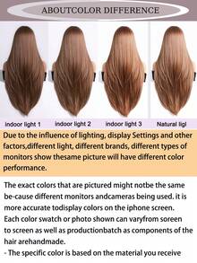 24 Inch Light Brown Layered Straight Wig With Bangs, Heat Resistant Synthetic Wig, Natural Hairpiece For All Seasons - Brown - View 9
