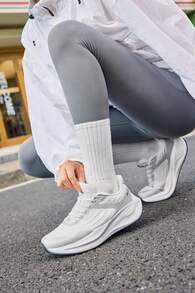 XTEP Backstage Autumn/Winter | Backstage Running Shoes For Women, Four-Season Breathable Anti-Slip Durable Shock-Absorbing Commuting Sneakers, Sail White/Silver - Sail White/Silver - View 6
