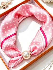 1 pieza Bufanda calentador de cuello con estampado de lunares y patrón geométrico - Multicolor - Ver 8
