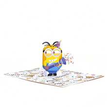 Miniso 1Pc  3D Pop-Up Greeting Card, Funny Game Character Design Birthday/Party Invitation Card For Kids Fans, With Envelope, Creative Gift - View 6