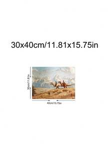 1pc Cowboy Riding Dinosaur Painting Western Jurassic Art, Mountain Landscape Prints, Festival Gift,Suitable For Bedroom,Living Room,Kitchen,Wall Arts,Wall Decor,Home Decor,Room Decor, Canvas Wall Art, Posters, Wall Art With Frame, Optional Frame ﻿ ﻿ - 1PCS - View 26
