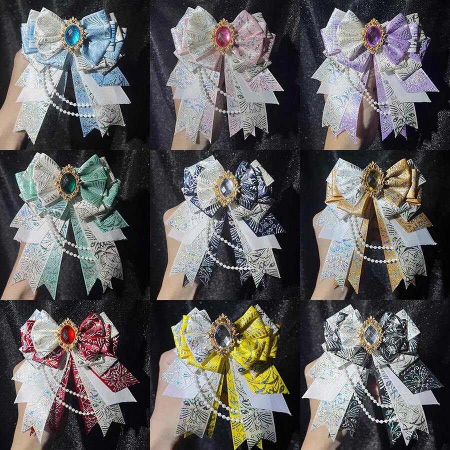 1 pajarita bonita, 12 colores, producto terminado hecho a mano, Cosplay de bidimensional, decoración de exposición de anime, pajarita de decoración de soporte de celebridades U53E - Dd-Mxz-Lshdj-Zangq - Ver 1