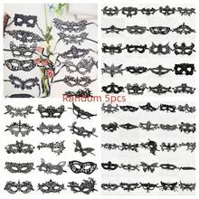 1/5/10pcs Lace Mask For Masquerade Party Performance, Skin-Friendly Soft Sexy Women's Mask [Random Style] - Multicolor - View 9