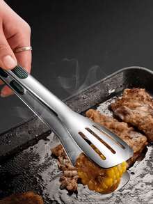 1-3pcs Stainless Steel Easy Grip Tongs, Heat-Resistant Non-Slip BBQ Tongs, Meat Claws, Suitable For Cooking, Serving, Grilling, Salad, Kitchen Utensils, Baking Accessories, Outdoor Supplies, Cooking Utensils, Kitchen Supplies, Kitchen Decor, Home Decor, Home Essentials, Women's Gifts, Men's Gifts, Mother's Gifts, Father's Gifts, Grandparents' Gifts - Multicolor - View 4