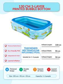 Inflatable Swimming Pool, S Size And Adult Inflatable Swimming Pool, Thickened Large Family Swimming Pool Suitable For Toddlers And Adults Outdoor Garden Backyard Summer Water Party - Multicolor - View 11