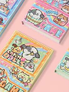 1pc Mini Pocket Notebook With Cute Pets And Gashapon Machine Print, Blank Portable Notepad, Incentive Prize Stationery, 80 Sheets Blank Inner Pages For Free Writing And Recording, Daily Long-Term Use - Note Book - View 4