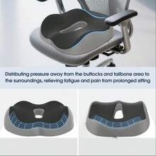 Thick Soft Seat Cushion, Breathable And Non-Slip, Suitable For Wheelchairs And Office Chairs - Reduces Sweat And Pressure Pain, All-Season Use, Lightweight And Adjustable, Comfortable All Year Round. | Breathable - Office Seat Cushion - View 2