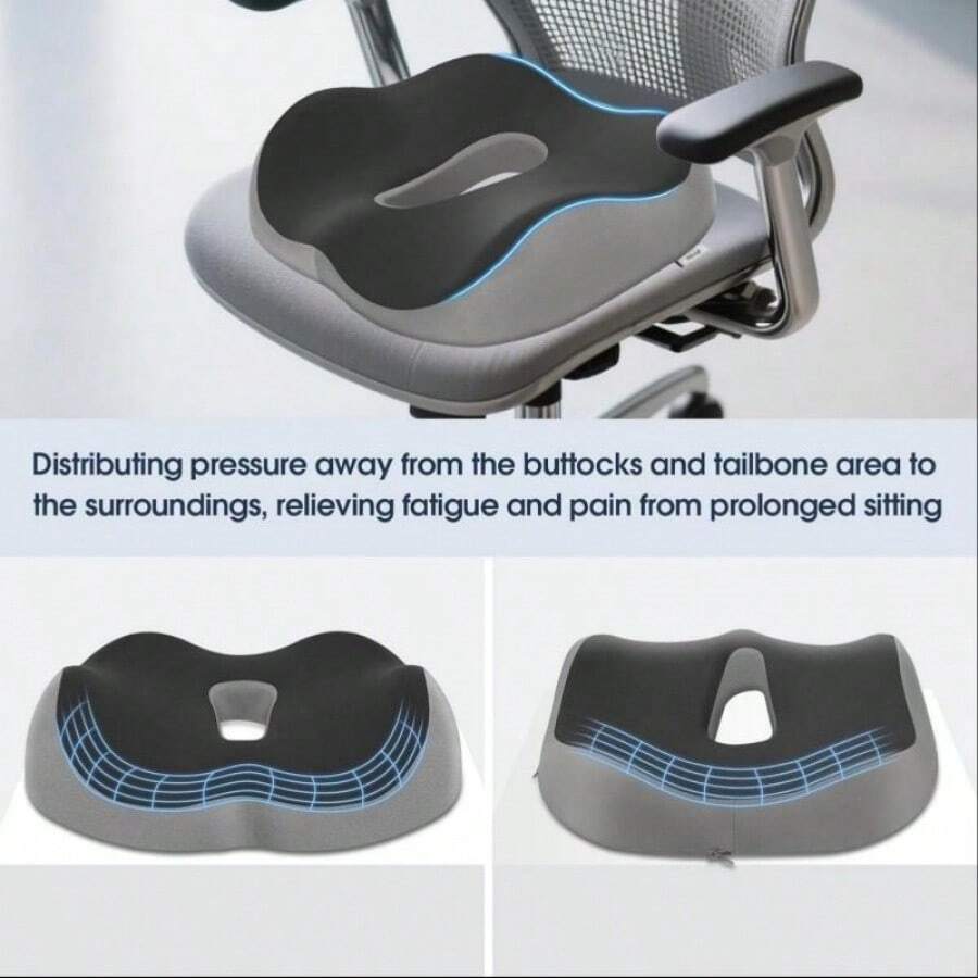 Thick Soft Seat Cushion, Breathable And Non-Slip, Suitable For Wheelchairs And Office Chairs - Reduces Sweat And Pressure Pain, All-Season Use, Lightweight And Adjustable, Comfortable All Year Round. | Breathable