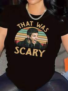 2026 Big Mama Stylized Portrait Men's Oversized T-Shirt - Black Casual T-Shirt With Blue Cylindrical Hair Wrap Design And Cursive Text, Perfect For Unique Fashion Statements, Wom - Back - View 1