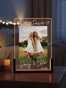Personalized Customized Photo Text Light, Customized LED Night Light, Desktop Plaque Light, Best Friend Sisters Light Gift, Couple Light, Friendship Gift, Best Gift, Soul Sisters Gift, Bedroom Decoration, Customized Night Light - Huang Guang - View 5