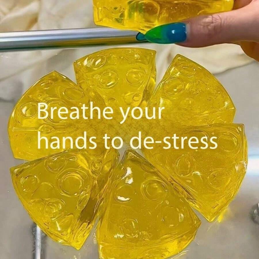1 pièce Jouet anti-stress en forme de fromage au miel, jouet à presser à rebond super lent, jouet anti-stress créatif et original, jouet de soulagement du stress pour adolescents et adultes, cadeau d'anniversaire, cadeau de vacances, cadeau - Multicolore - Voir 1