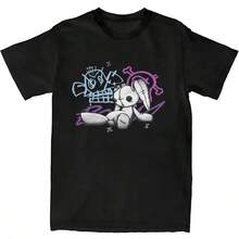 Unisex T-shirt i ren bomull, Jinx Arcane Monkey T-shirt Anime Cosplay Tröjor Dam Herr Estetiskt Tryck Sommar Streetwear Kortärmade Skjortor Fans Present, sommar t-shirt, sommaroutfit dam, sommaroutfit herr, t-shirt dam, Kreativ Design, Utomhuslek, Cool Stil, Rolig Design, Söt Stil, Sommaroutfit, Kreativ Design, Utomhuslek, Cool Stil, Rolig Design, Söt Stil, Sommaroutfit - Svart - Visa 1