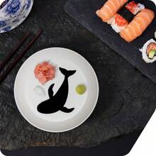 1個鯨魚造型沾醬碟，廚房調味料碗，海洋鯨魚沾醬盤，適用於醋、橄欖油、醬油，圓碗設計，耐用防碎，分格醬碟，零食盤，居家廚房調味料碗 - 彩色 - 查看 7