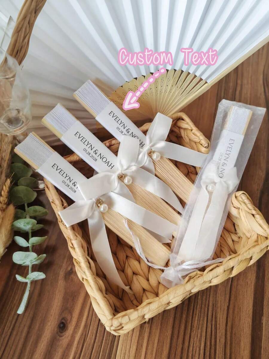 Wedding Favor Fans (Bulk Supply) / Bride And Bridesmaid Favors / Romantic Summer Wedding Special Event Fans / Folding Fans - Multicolor - View 1