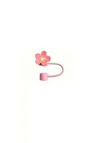 These Cute Resin Flower Straw Caps With Dust-Proof Design Are Perfect For Party Decorations. Reusable Dust-Proof Caps Suitable For Party Mug Decoration. Straw Caps With Dust-Proof Decoration, 10mm Dust-Proof Straw Caps, Party Supplies, Mugs, Cherry Blossom Silicone Straw Sleeves, Glass Straw Caps, Floral Series Straw Dust-Proof Plugs. - Multicolor - View 12
