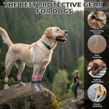 Dog Socks To Prevent Licking Paws, Dog Shoes For Hot Pavement, Non Slip Dog Booties For Hardwood Floors, Dog Boots And Paw Protectors For Small Medium Lar Senior Dogs Grey Pink S - Small - View 4
