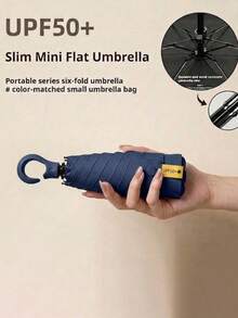 Payung Lipat Kecil, Payung Mini Saku Tahan Air Portabel untuk Perjalanan, Pelindung Matahari Wanita 2-in-1 Mini 6 Lipat Ultra Ringan Portabel, Payung Portabel Kompak untuk Perlindungan Matahari dan Hujan, Aksesori Perjalanan/Musim Panas untuk Perlindungan Matahari dan Hujan - MultiWarna - View 18