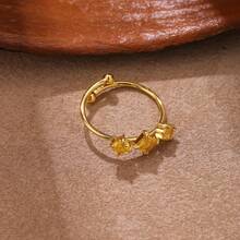 Luxury Stainless Steel 18K Gold Snake Head Ring - Gold - View 3
