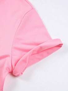 Disney The  Ariel Print Pink Loose-Fit Long-Sleeve T-Shirt, Women's T-Shirts,Summer Tops,July 4th,Disney Collaboration - 粉色 - 查看 6