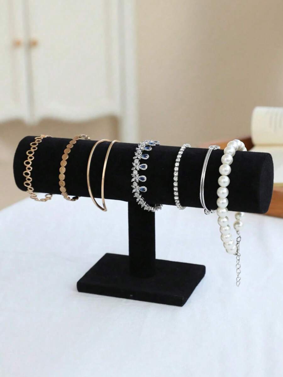 1 buah, Stand Pajangan Gelang Beludru, Cocok Untuk Penyimpanan, Pajangan, dan Perawatan Gelang yang Tepat (Perhiasan Tidak Termasuk)