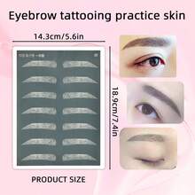 1mm厚度 初學者深底 5款眉型 矽膠紋眉練習皮 5入 - 彩色 - 查看 2