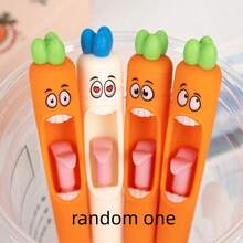 [Back To School]1pc/2pcs/4pcs/8pcs/12pcs Carrot Shaped Gel Pens, Fun Carrot Shaped Retractable Ballpoint Pens With Pop-Out Tongue Design, Writing Stationery - Ordinary Things - Radish Pen - View 10