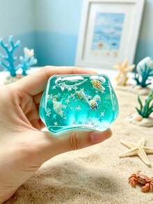 1pc Cube Soft Stress Relief Toy, Cube Stress Ball, Soft Slow Rebound Stress Sensor Toy, Shell-Shaped Soft Stress Relief Toy, Stretchable Pressure Relief Toy - Multicolor - View 3