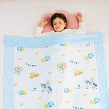 1PC Bamboo Cotton Muslin Minky Dot Blanket, Soft Soothing Baby Blanket, Spring Summer Cooling Air Conditioner Blanket, Baby Cover Blanket For Boy And Girl(140x110 CM) - Unicorn - View 2