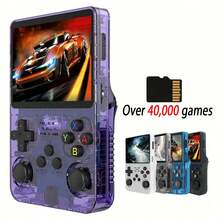 R36S Portable Retro Handheld Game Console, 3.5-Inch IPS HD Screen, Linux System, 128GB Pre-Installed 40000+ Classic Games, Dual Joysticks, Long Battery Life, Perfect Gift For Adults And Teens - View 3