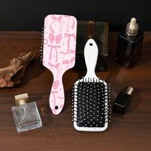 1pc2026 New Bow Bear Air Cushion Comb, Printed Air Cushion Comb To Massage Scalp Shunfa Hairdressing Airbag Comb, Cartoon Cute Air Cushion Comb To Massage Scalp, Anti-Static Hairdressing Comb, Easy To Carry, Comfortable To Hold, Hair Style Comb Without Damaging Hair, And Comfortable To Massage. - Multicolor - View 15