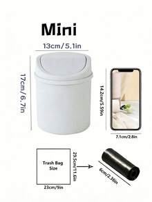 1pc INS Style Bedroom New Heart-Shaped Cute Mini Storage Box For Girls, With Lid Plastic Trash Can, Desktop Trash Can, Suitable For Home Office Desktop Decoration, Coffee Table, Office, Living Room, Study - Multicolor - View 3