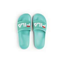 FILA Women's Slide Flip Flops, Morro Bay Spiro Wmn, Rubber And Gel, 3D Logo, Wide Strap With Hexagonal Pattern, Pool And Beach Sandals, Everyday Lifestyle Use, Sizes 36-41 - Mint Green - View 4