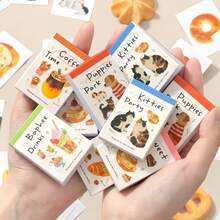 50張甜美餅乾系列飲料甜點動物主題迷你貼紙，乙烯基貼紙，適用於剪貼簿用品、筆記本配件、裝飾卡片、相框、電腦、手機殼、水壺、雜誌手帳、行李箱、學校用品 - 貼紙 - 查看 5