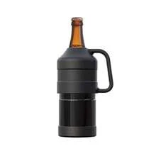 アトラス 保冷 瓶ビール ホルダー 500ml～633ml用 中瓶〜大瓶用 真空断熱 アウトドア ブラック ABBH-BKピクニック   アウトドア   キャンプ   ドリンクホルダー　持ち運び - チェックする 1