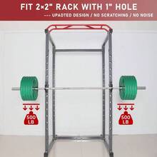 - Soporte de barra de 2x 2 ganchos en J para rack/accesorios para sentadillas, vasos J, dimetro del pin disponible en 1 pulgada, 1/2 pulgada y 3/4 pulgadas - B: Para rack de 2 x 2 pulgadas (orificio de 1 pulgada) - Ver 6