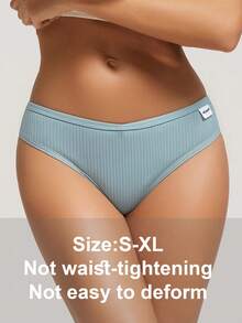 8Pcs/Set Tangas Para Mujer Women's Cotton Thongs Panties Comfortable Underwear Breathable Lingerie - 彩色 - 查看 3
